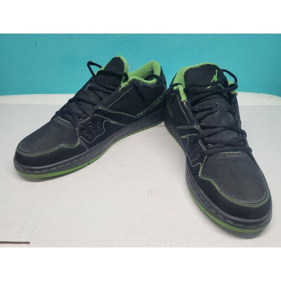 Nike Air Jordan 2008 1 Flight Low Slime Green/Black Size 9 350610-031 - Picture 1 of 11